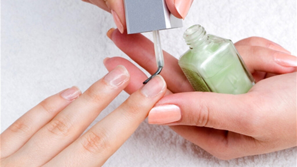 Do not scrape off nail polish