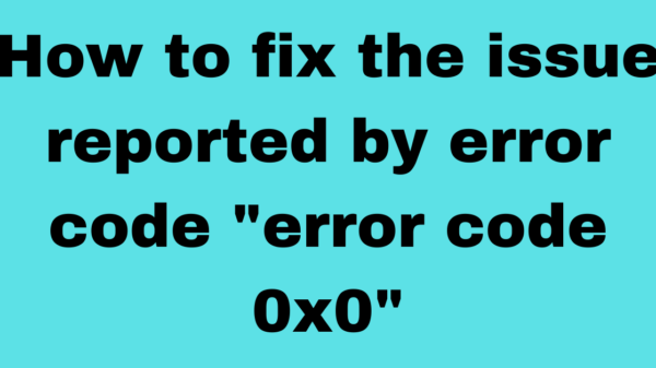 Error 0x0 0x0 ကို အမြဲတမ်း ပြင်နည်း